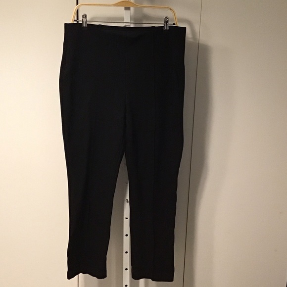 Chico's Black Straight Leg Pants with Seam Detail - Picture 1 of 5